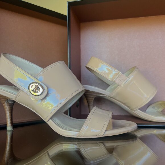 Coach Marla Patent Slingback Heels – Warm Blush, Size 6 (Excellent w/ Box) - Picture 5 of 13